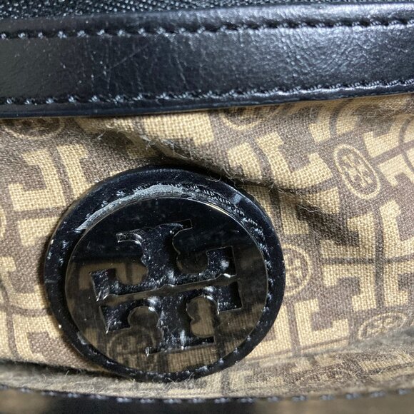 Tory Burch Leather Amanda Satchel Snake Skin Print Purse Handbag - Picture 11 of 12
